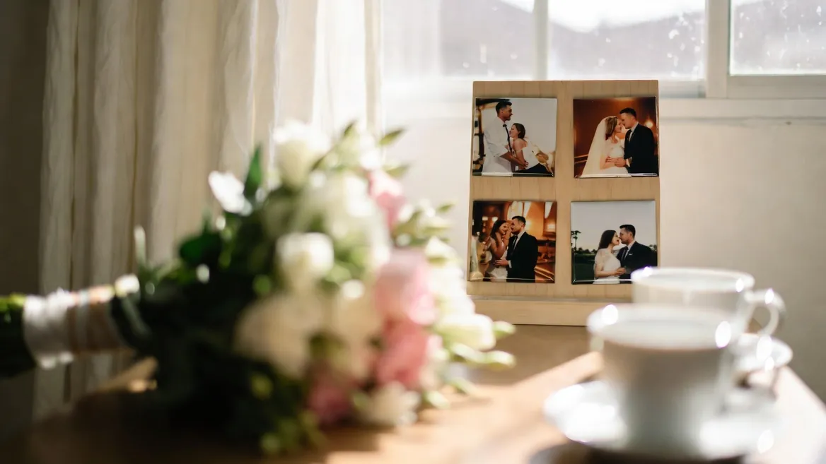 Recuerdos con foto para una boda civil íntima