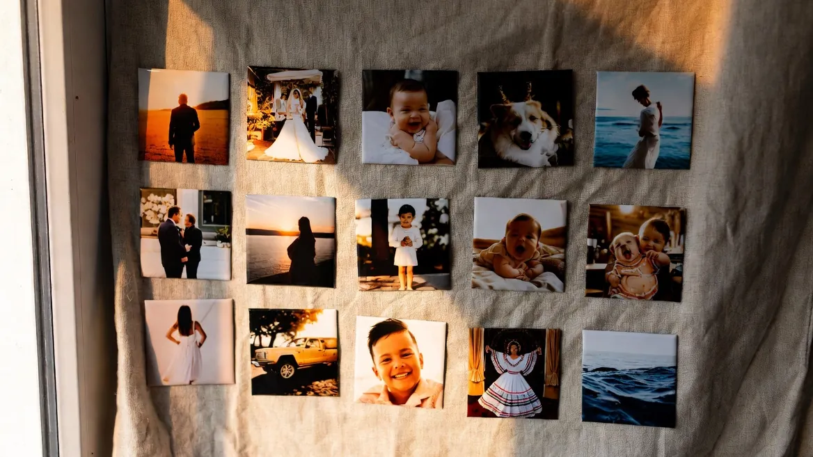 Galería de diseños de imanes personalizados con diferentes fotos